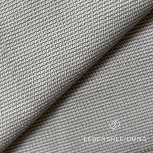 Re-Life Oxford Shirt Fabric - Light Grey - White sample