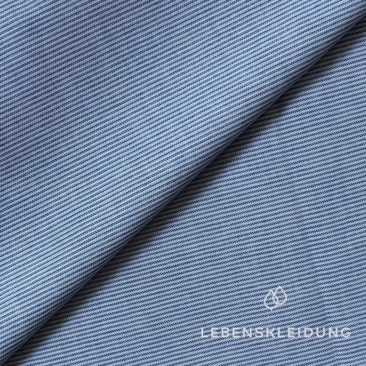Re-Life Oxford Hemdenstoff - Hellblau - Blau gestreift