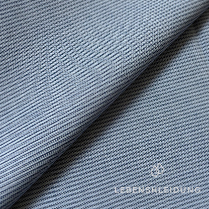 Re-Life Oxford Hemdenstoff - Hellblau - Blau gestreift Muster – Detailansicht