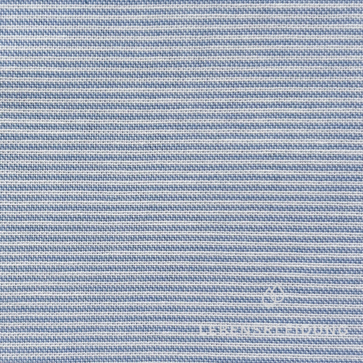 Re-Life Oxford shirting fabric - Light blue - White striped sample – Close-up