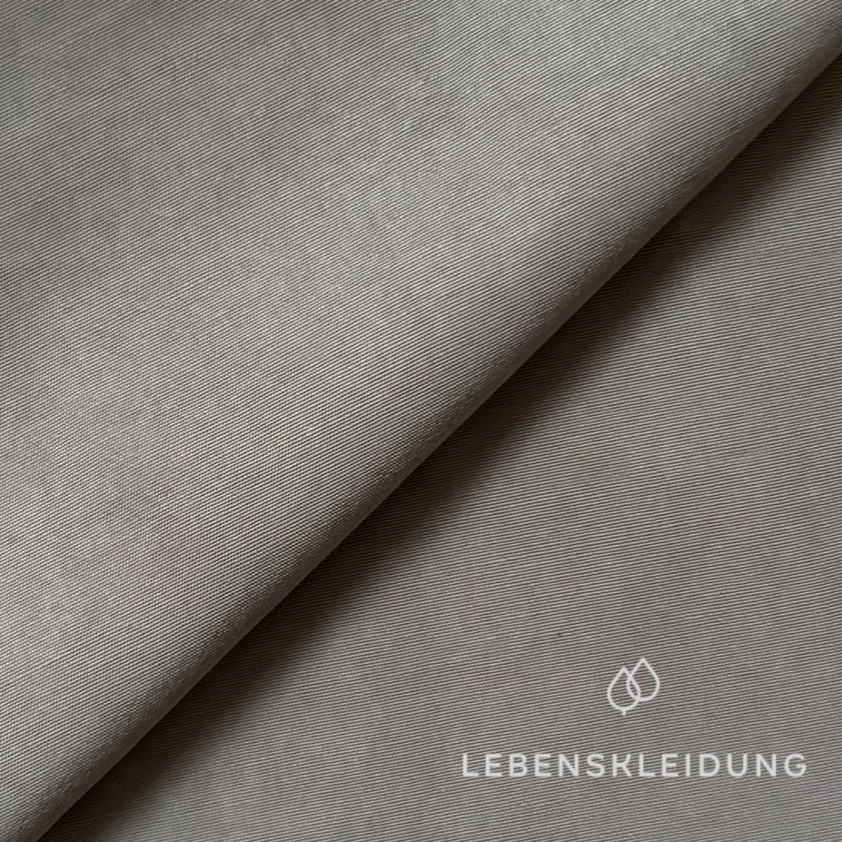 Re-Life Cotton Lyocell Twill - Grey – Nahaufnahme