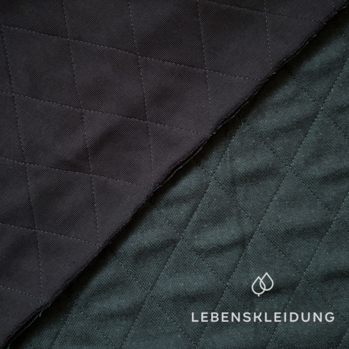 Flanelle matelassée Re-Life à motif moucheté - Vert écossais moucheté