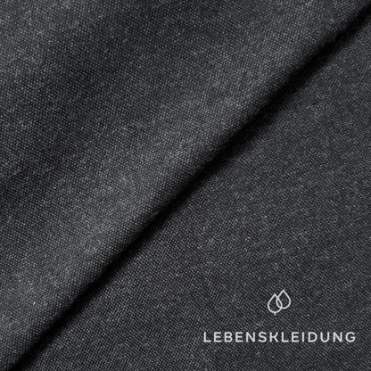 Re-Life Flanell Stoff - Anthrazit meliert – Nahaufnahme