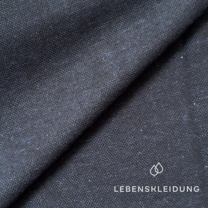 Tissu flanelle Re-Life - Bleu marine chiné