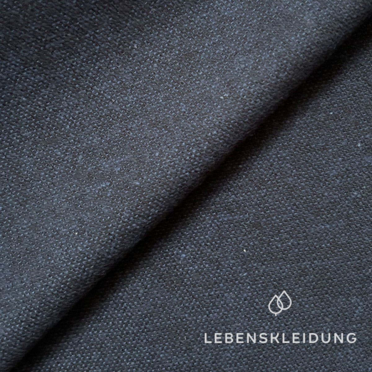 Tissu flanelle Re-Life - Bleu marine chiné – Vue détaillée