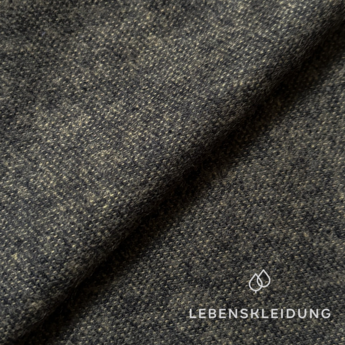 Re-Life Flannel Fabric - Olive Marl sample – Detail view