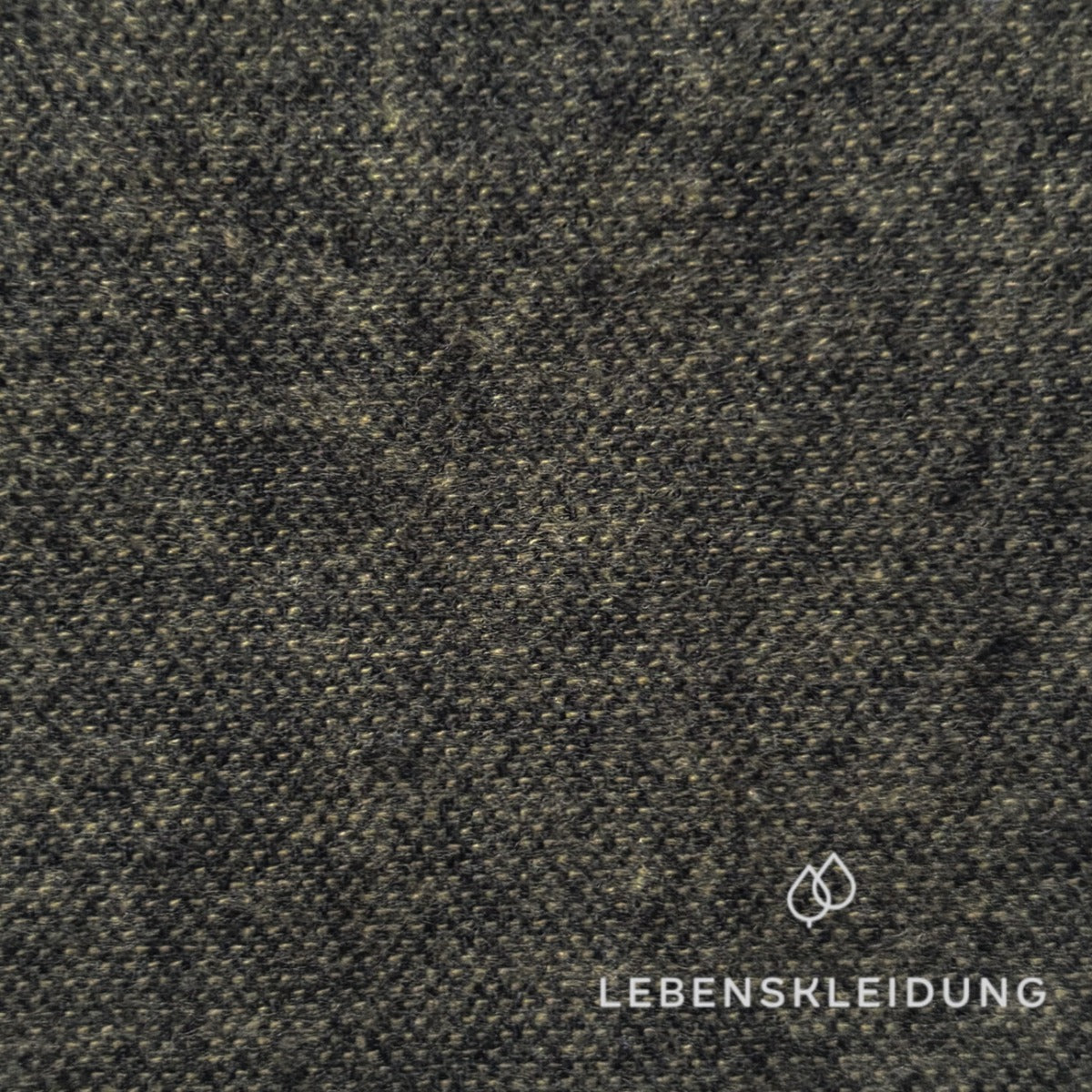 Re-Life Flannel Fabric - Olive Marl – Close-up