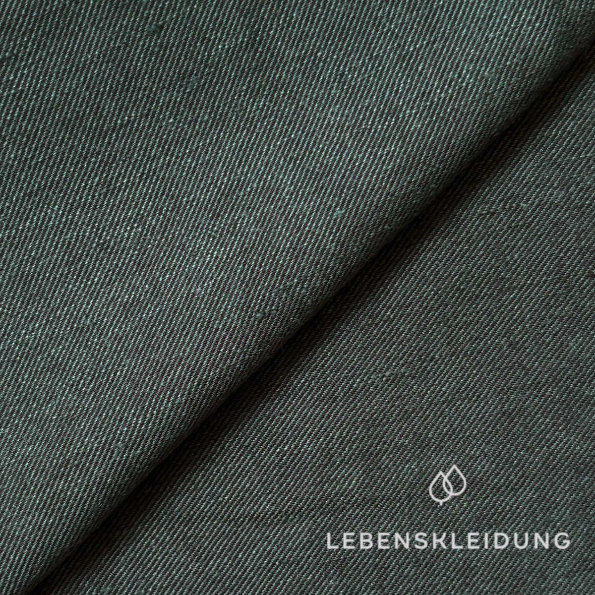 Re-Life Linen Cotton Twill - Scot Green Melange sample