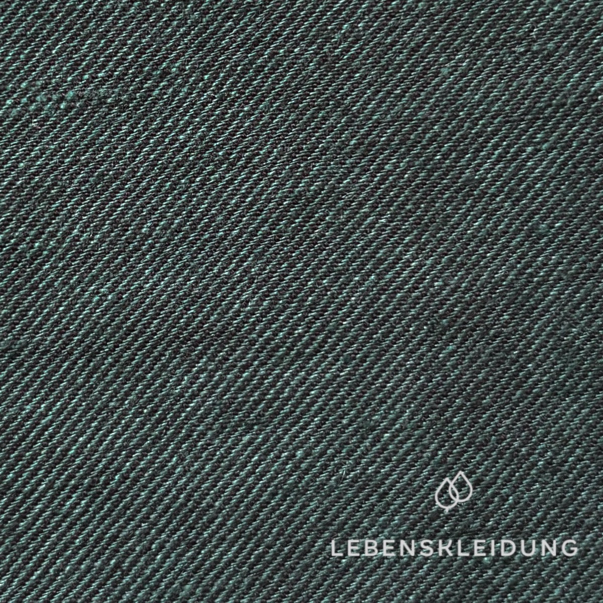 Re-Life Linen Cotton Twill - Scot Green Melange sample – Close-up