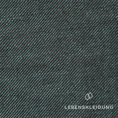 Re-Life Linen Cotton Twill - Scot Green Melange sample – Close-up