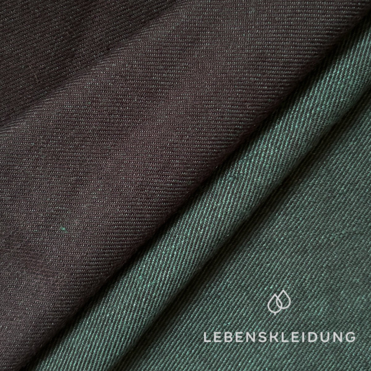 Re-Life Linen Cotton Twill - Scot Green Melange sample – Detail view