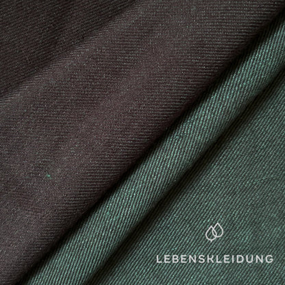Re-Life Linen Cotton Twill - Scot Green Melange sample – Detail view