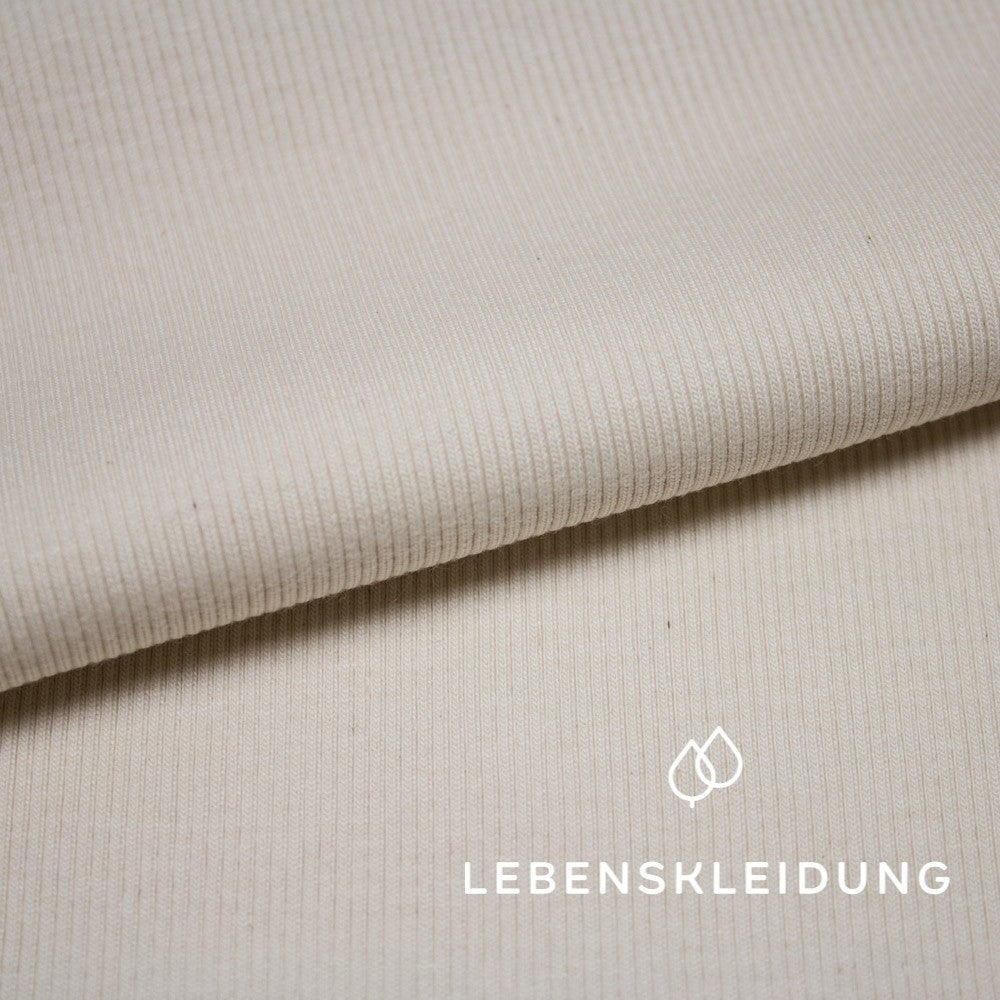 Organic Ribbed Knit Knit 2x1 - Natural