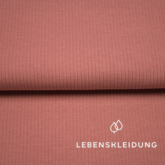 Organic RIB 2x1 (cuffs) - Rosewood – Detail view