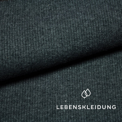 Bio RIB 2x1 (poignets) - Noir chiné