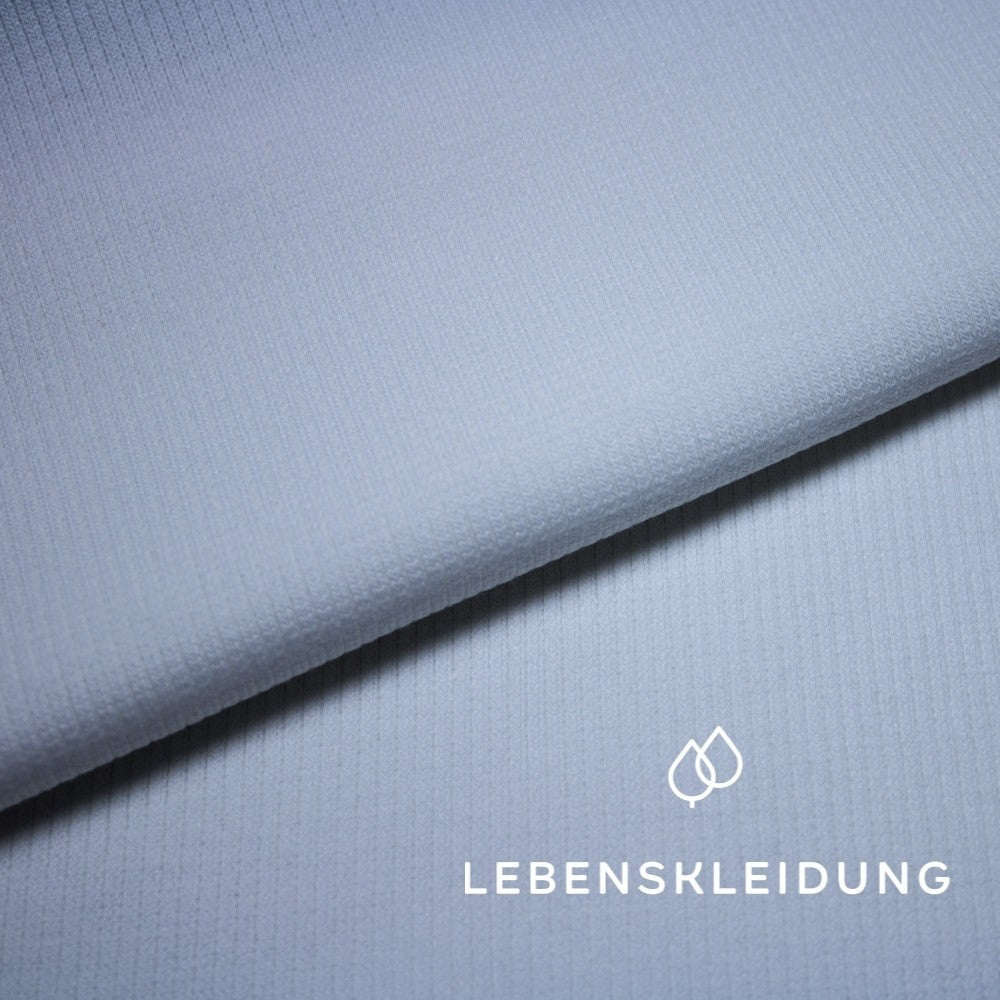 Organic ribbing fabric - white sample – Detail view