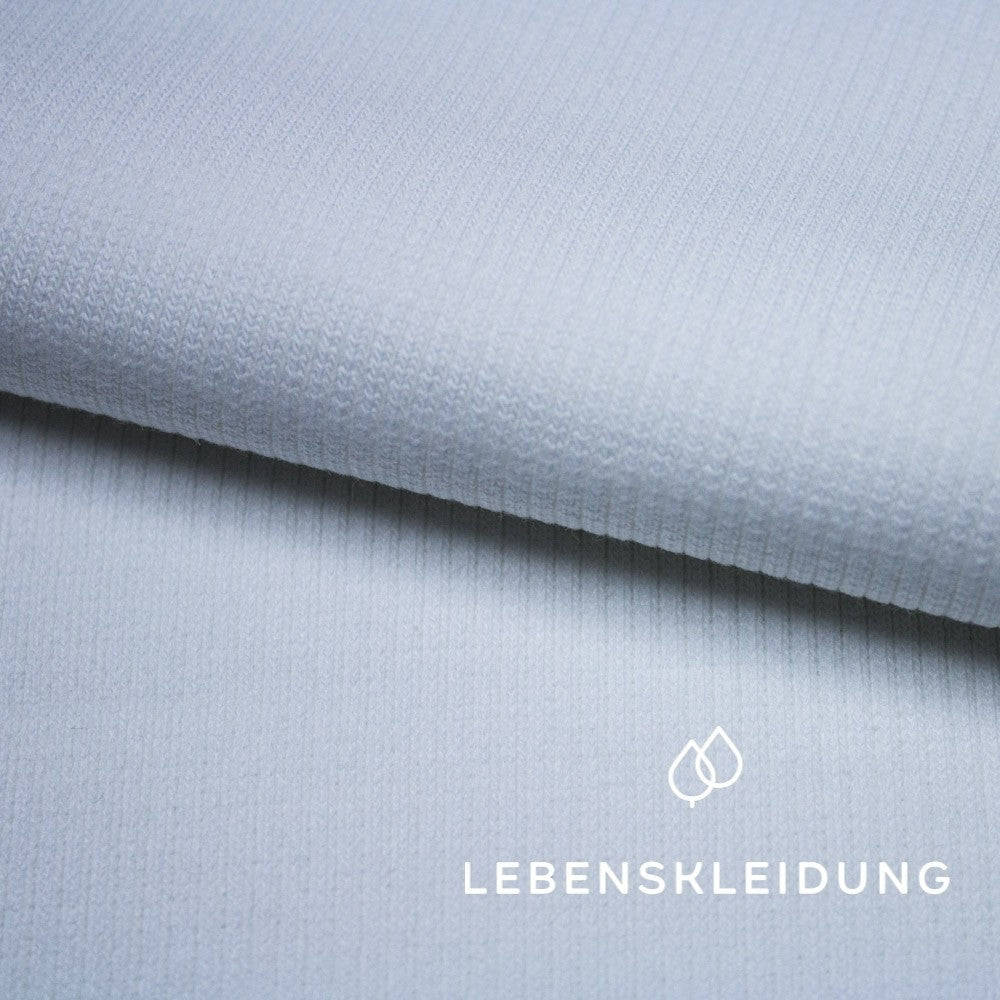 Organic ribbing fabric - white sample