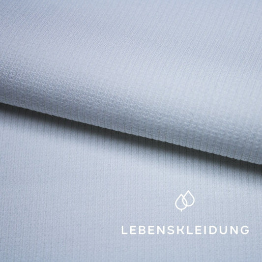 Organic ribbing fabric - white sample