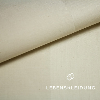 Bio Streifen Satin - Natur – Detailansicht