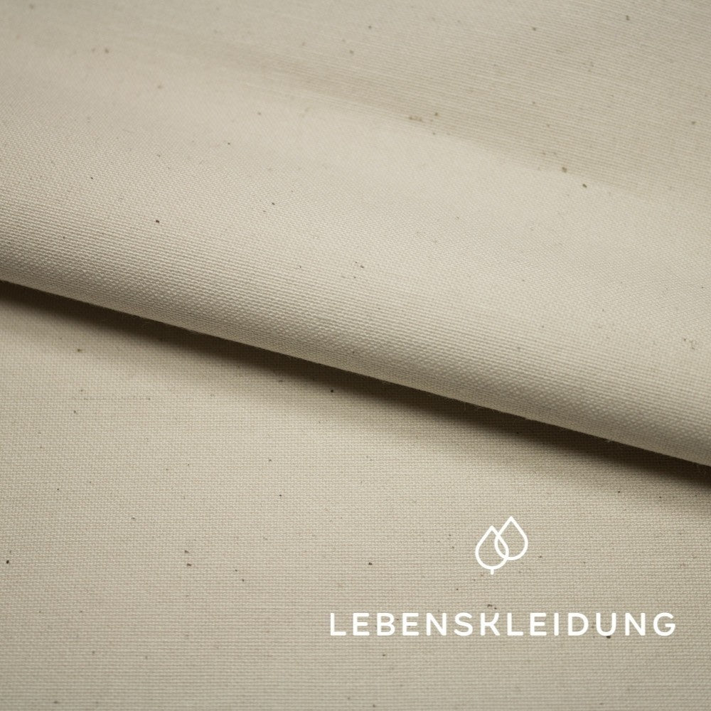 Organic Canvas Fabric - Natural sample – Detail view