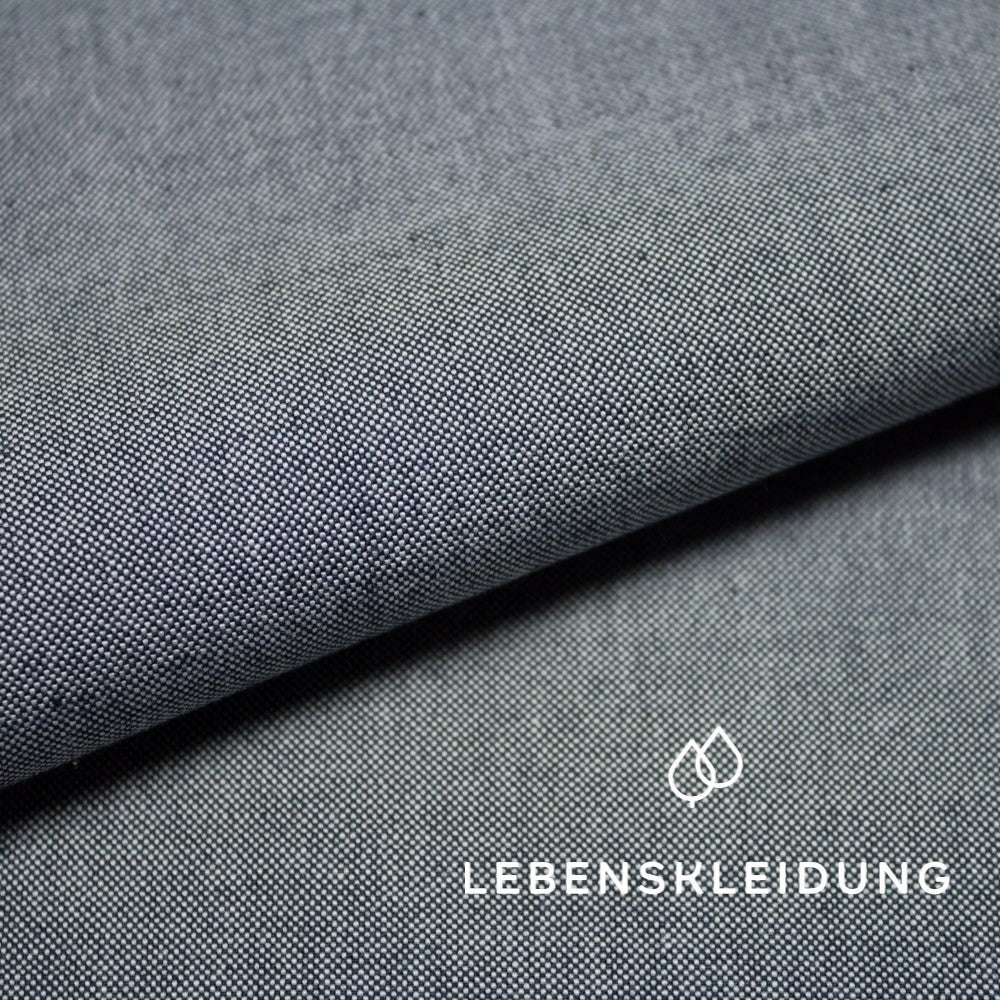 Bio Canvas Stoff - Natur-Blau