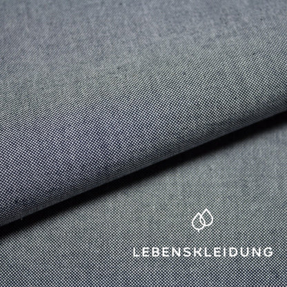 Bio Canvas Stoff - Natur-Blau