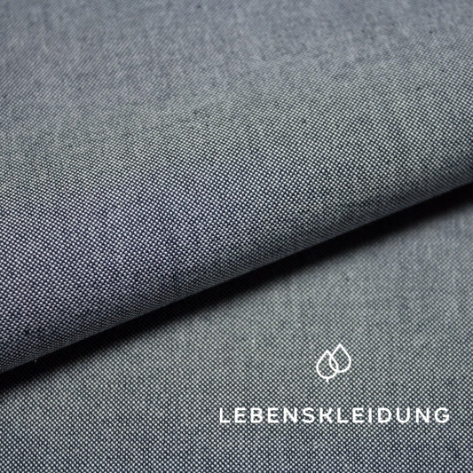 Organic Canvas Fabric - Natural Blue sample
