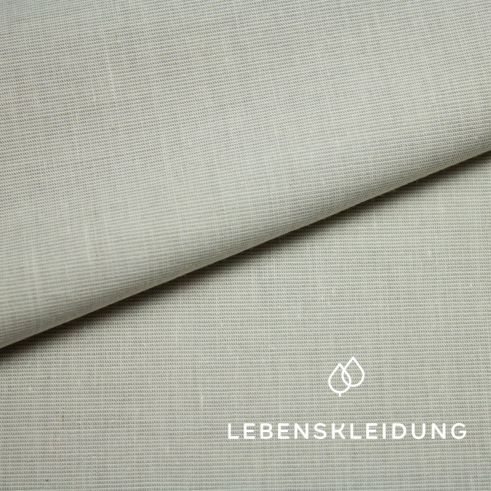 Bio Chambray - Creme - Anthrazit – Detailansicht