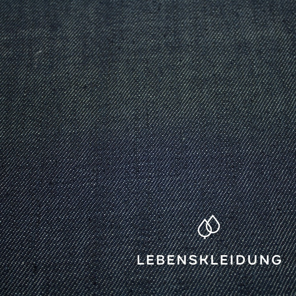 Organic Denim Fabric NIZZA 15.9 OZ - Blue sample – Detail view