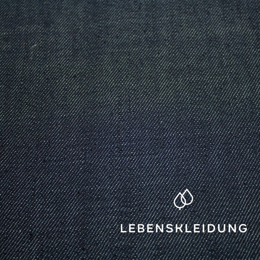 Organic Denim Fabric NIZZA 15.9 OZ - Blue sample – Detail view