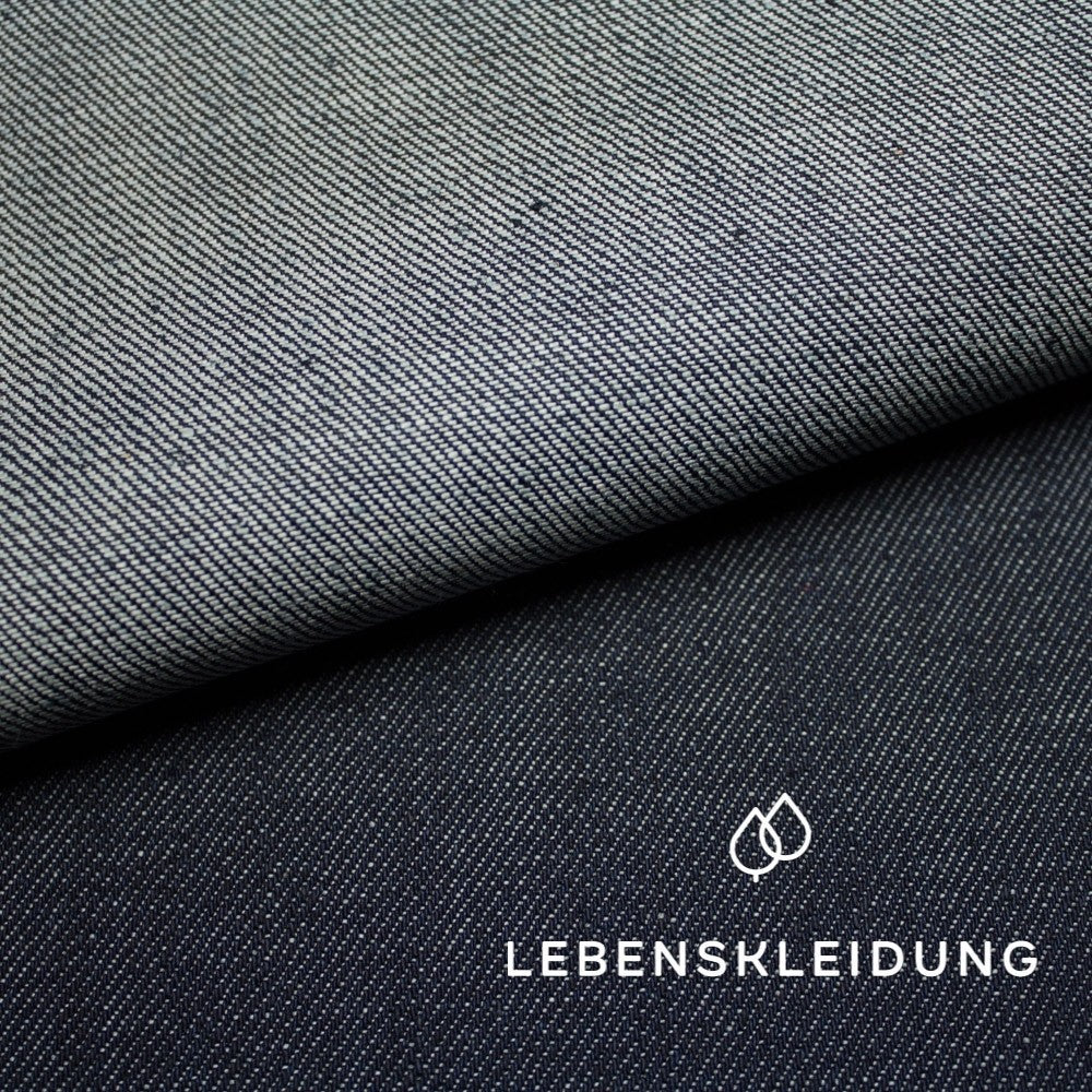 Tissu denim biologique NIZZA 15,9 OZ - Bleu – Gros plan