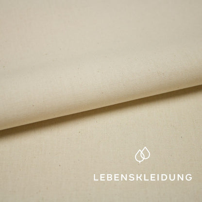 Organic Mollino/Plain Weave - Natural sample – Close-up