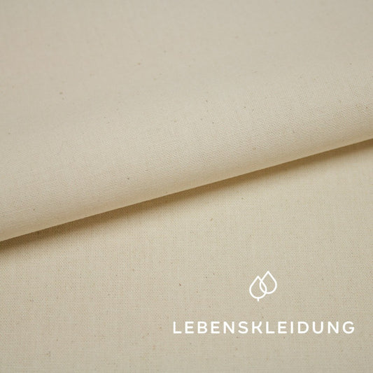 Tissage Mollino/uni biologique - Naturel – Vue détaillée