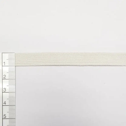 Bio Einziehgummiband - 10 mm - ecru *GANZE ROLLE* – Detailansicht