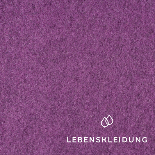 Organic elbwolle™ wool fleece - Soft Grape sample – Detail view