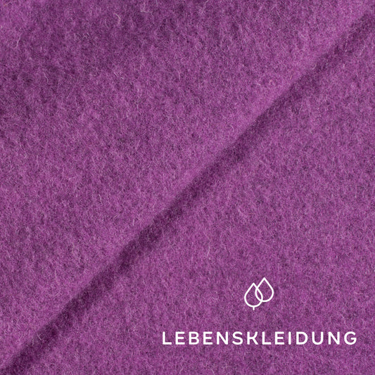 Organic elbwolle™ wool fleece - Soft Grape sample