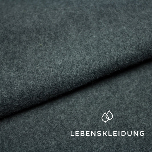 Organic fleece fabric - Black melange sample