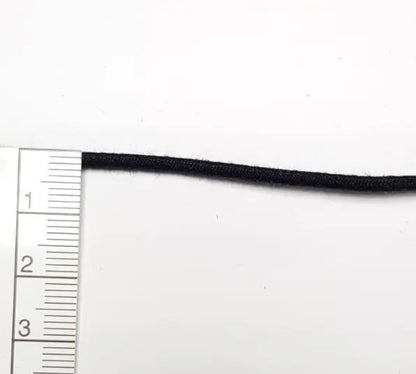 Cordon en caoutchouc bio - 2,2 mm - noir – Vue détaillée