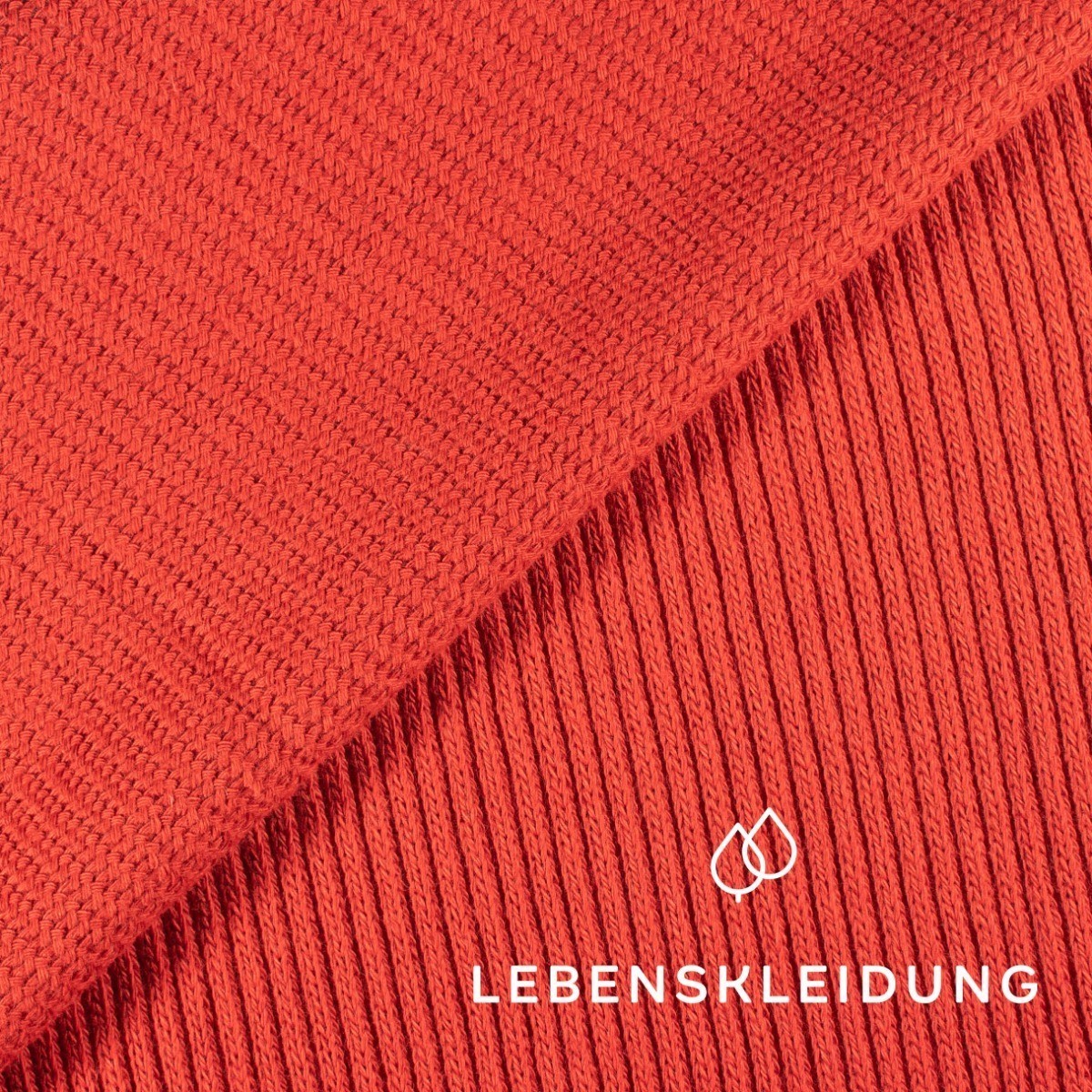 Organic Heavy Knit - Blood Orange sample