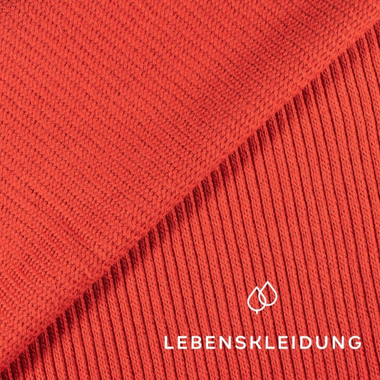 Organic Heavy Knit - Blood Orange sample