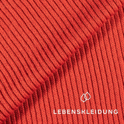 Organic Heavy Knit - Blood Orange sample – Close-up