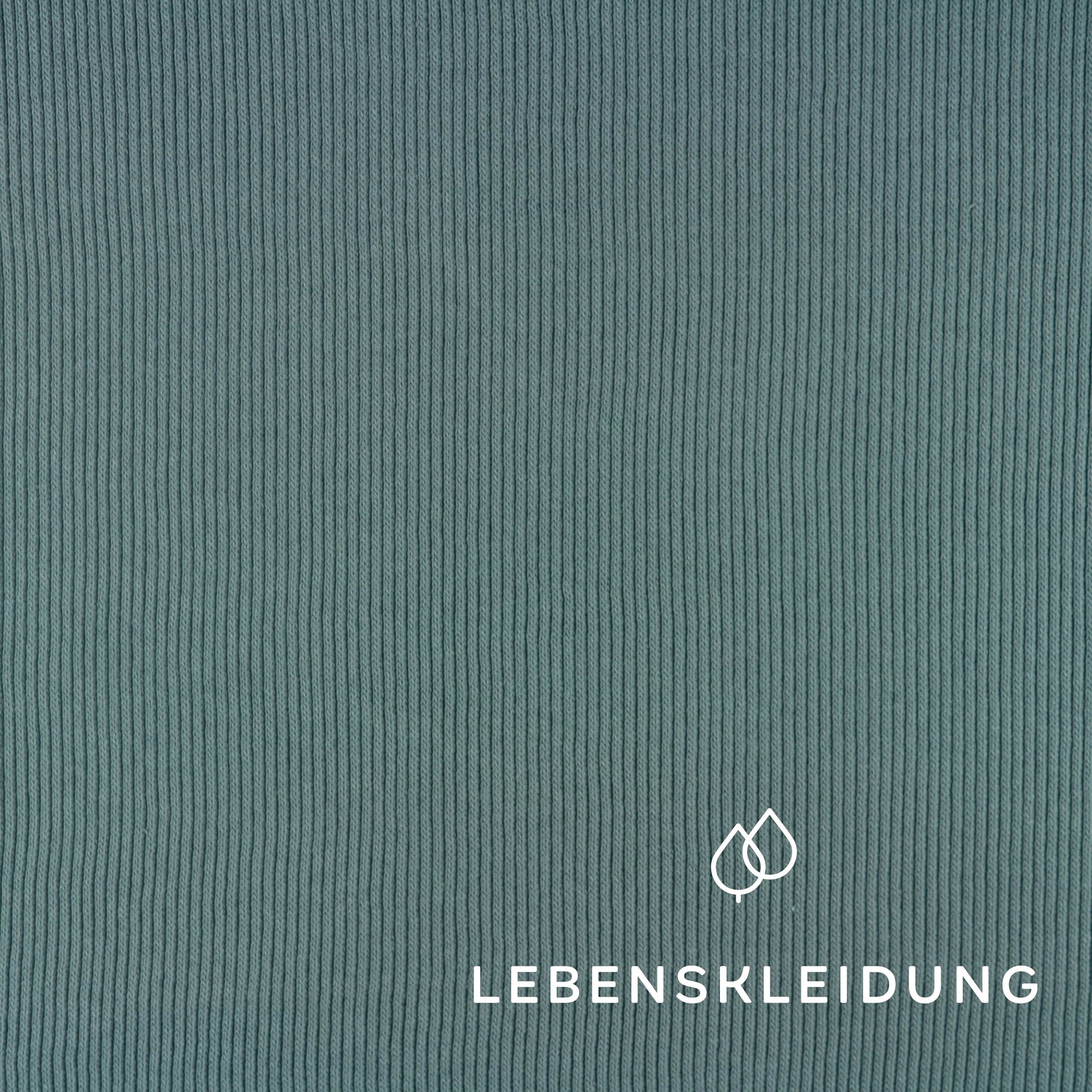 Tricot épais bio - Vert vintage – Gros plan