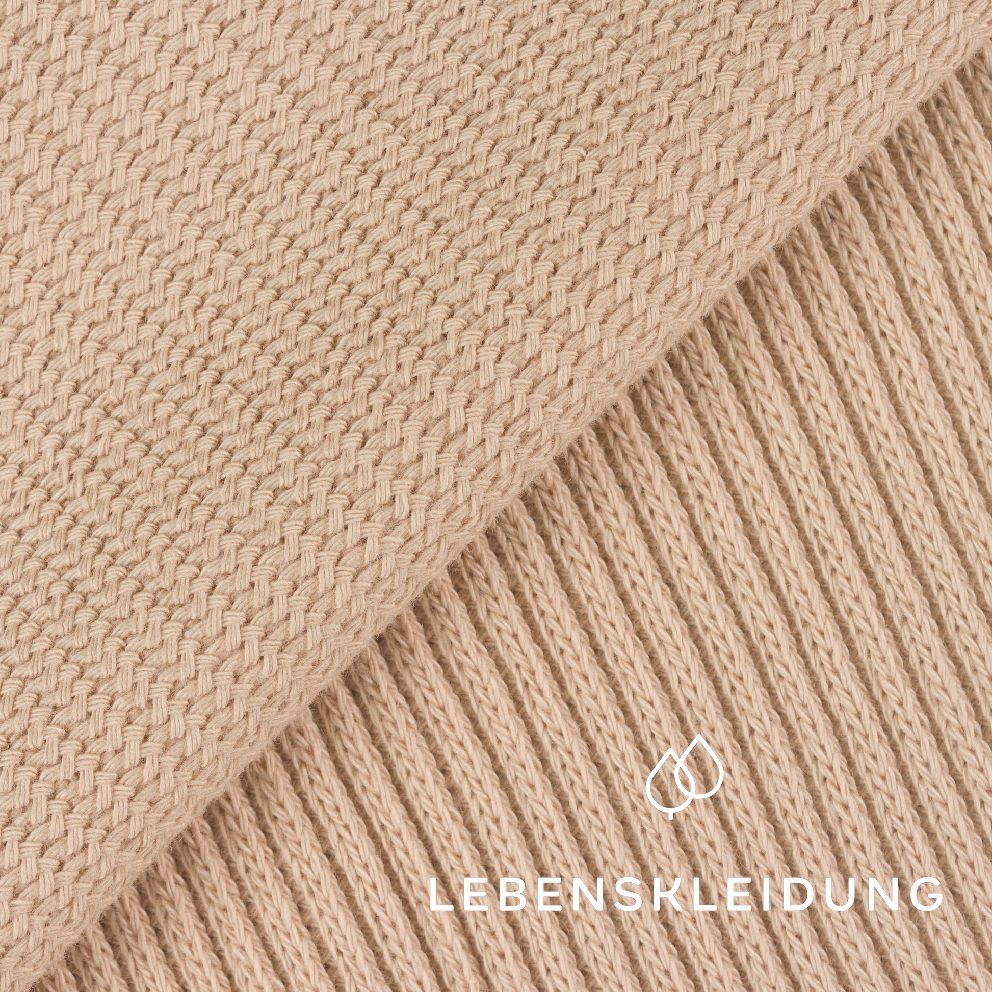 Tricot épais biologique - échantillon Sables chauds – Gros plan