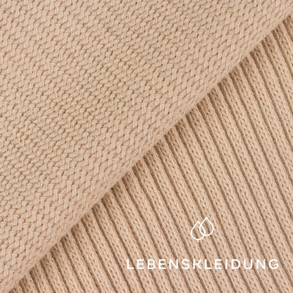Tricot épais biologique - échantillon Sables chauds – Gros plan