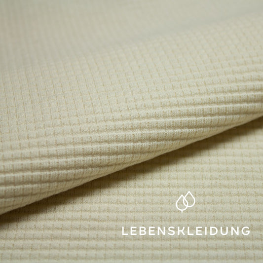 Organic Honeycomb Rib - Ecru