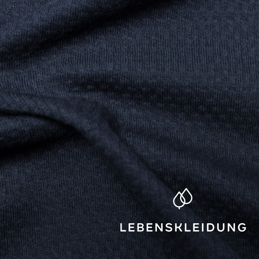 Organic Interlock Doubleface 3D - Navy sample