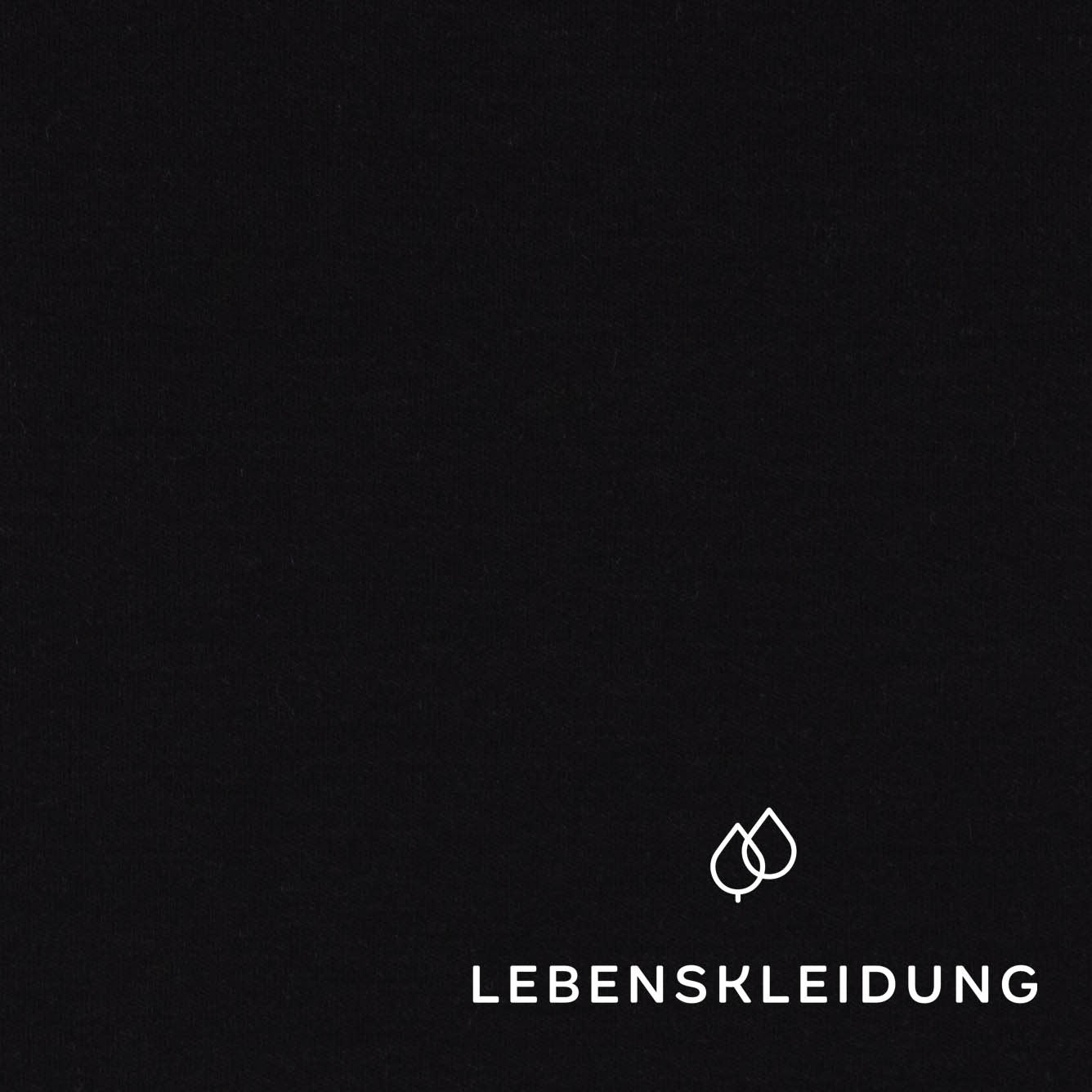 Bio Interlock Stoff - Schwarz