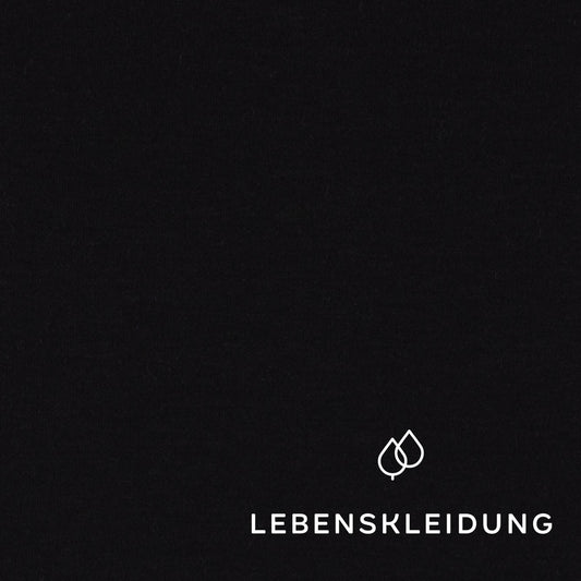 Bio Interlock Stoff - Schwarz