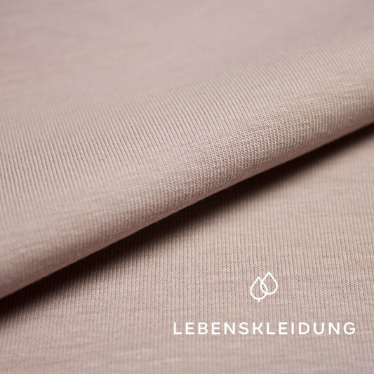 Organic Stretch Jersey Fabric - Pink Clay sample