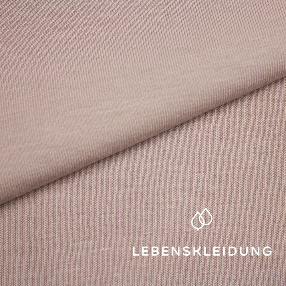 Bio Stretch Jersey Stoff - Pink Clay Muster – Detailansicht